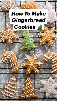 10min · 20 servings     Ingredients:  For the gingerbread cookies:  • 2 & 1/2 cups all-purpose flour  • 1/2 teaspoon ground cinnamon  • 1/2 teaspoon ground ginger  • 1/4 teaspoon ground allspice  • 1/4 teaspoon ground cloves  • 1/2 teaspoon baking soda  • 1/4 teaspoon salt  • 1/2 cup (1 stick) unsalted butter, softened to room temperature  • 1/3 cup light or dark brown sugar, packed  • 1 large egg, at room temperature  • 1/3 cup unsulphered molasses  • 1 teaspoon pure vanilla extract  For the simple icing:  • 1 cup powdered sugar, sifted  • 2 to 3 tablespoons milk, heavy cream, or water  Instructions  • In a medium sized bowl, combine the flour, cinnamon, ginger, allspice, cloves, baking soda, and salt. Whisk to combine, and set aside to work on the wet ingredients.  • In a large bowl, com