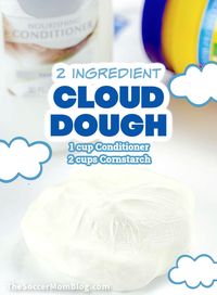 Use just 2 household ingredients to create this silky smooth play dough!