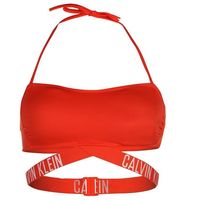 Calvin Klein Power Bandeau Bikini Top (€27) ❤ liked on Polyvore featuring swimwear, bikinis, bikini tops, swimsuit, swim, red, swim bathing suits, bandeau swim tops, swimming bikini and calvin klein bathing suit