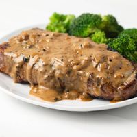 Creamy Peppercorn Sauce will elevate any steak! It's made with a handful of simple ingredients and comes together in a few short minutes. 