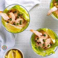 Classic prawn cocktail seen from above | Irish American Mom