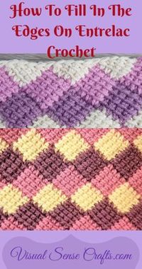 How to add an edging to your Entrelac crochet projects... Video tutorial