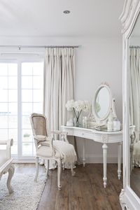 I love this white French look for a bedroom. So chic and calming.