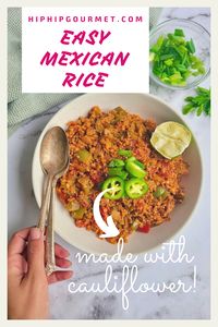 Spice up your meal with this delicious Mexican cauliflower rice recipe! It's a healthy, low-carb twist on a classic, bursting with bold flavors and perfect as a side dish or base for your favorite Mexican dishes.