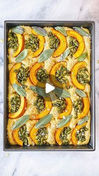 Carolina Gelen on Instagram: "PUMPKIN FOCACCIA for PUMPKIN WEEK, RECIPE 3, a deliciously tender bread flavored with pumpkin purée, topped with fresh pumpkin slices, pumpkin seeds, sage and flaky salt. Serve with balsamic vinegar and olive oil for the perfect combo ✨ Recipe link in bio 🧡 #pumpkin #pumpkinspice #pumpkinseason #pumpkins #pumpkinbread #pumpkinfocaccia #focaccia #satisfying #cookingvideo #focacciabread"