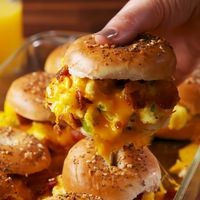 Slide into your morning like a champ with bagel sliders.