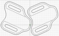 This file can be printed out and used for as a template for a folding knife sheath. It can be resized to fit different sizes. This file can also be used with a Laser for cutting out the template and is able to be resized as well. This file does come with stitch holes aligned and ready.