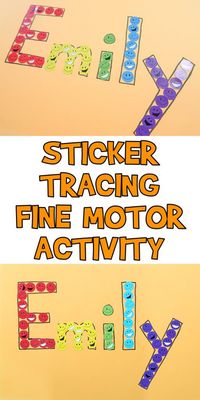 Sticker Tracing Fine Motor Activity