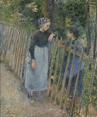 Camille Pissarro - The Conversation [c.1881] | Flickr - Photo Sharing!