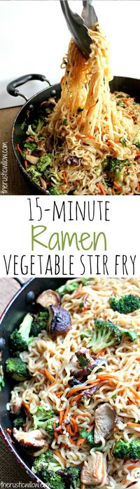 A 15-minute Ramen Vegetable Stir Fry recipe that's incredibly delicious and so easy! | therusticwillow.com