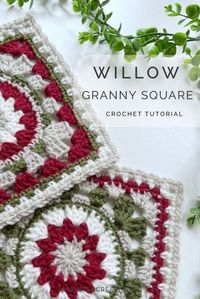 Crochet this Granny Square Willow with free video tutorial walk through and pattern on the blog