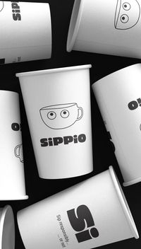 Takeaway Paper Coffee Cup Packaging Design Minimalist Logo Design & Brand Identity for Sippio Coffee Shop  #coffeepackaging #papercupdesign #coffeecupdesign #coffeecupdesign #packagingdesign #packaging #logo #coffeeshop #coffeelogo #logodesign #coffeeidentity #branding #brandidentity #foodpackaging