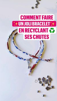 Encore un petit upcycling pour vos chutes de tissus 😉💪💖♻️  Qui a des tonnes de chutes de tissus et pas toujours d’idée pour les réutiliser? 😅😂 J’avoue c’est mon cas depuis des années 😆. Mais je ne les jette jamais, je les garde « au cas où » et ça tombe bien car en ce moment, je suis à fond dans les tutos upcycling!!!!   Pour réaliser se DIY, il vous faut :   • DES CHUTES DE TISSUS  • DES PERLES (OUVERTURE 3-5 MM) ici qui viennent de chez perlesandco  • DU FIL ÉPAIS ET SOLIDE  • DE QUOI COUPER ✂️  Après les boucles d’oreilles il y a quelques semaines, je me suis lancée dans les bracelets 🥰. Ici dans le joli tissu @lecomptoirdutissucadaujac, cousu l’été dernier pour la jolie jupe Gilda de ma maman❤️.  • Comme d’habitude j’ai réalisé ce tuto avec ma Mac préférée l’expression 720 de