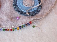 Three Sheep Studio: How To Do A Beaded Blanket Stitch...