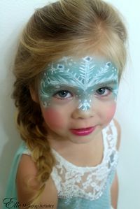 Halloween Makeup and Hair - Disney's Frozen "Elsa" - Snowflakes - Ice Queen - Braid