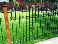 Using Wood Posts with Wrought Iron Fence for a Custom Look | Iron Fence Shop Blog