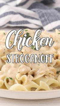 Chicken Stroganoff is such a warm and comforting homemade meal. Creamy, flavorful, and saucy! You’ll love every bite of this hearty dinner recipe!