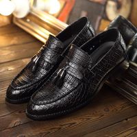 Mens Business Shoes Soft Leather Tassel Shoes Flat Comfortable Oxfords Men's Causal Footwear