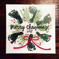 Christmas 2017 :: footprint handprint wreath