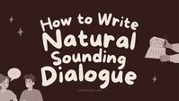 Sometimes dialogue sounds stiff, clunky, or unnatural. While it's completely normal in your first draft, you might be at a stage where you're polishing up your writing. Try these tricks to make your dialogue sound more natural and less written.   1. Read It Aloud You’ll often realise that something that looks totally