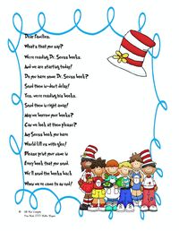 Little Miss Kindergarten - Lessons from the Little Red Schoolhouse!: Dr Seuss Parent Letter!