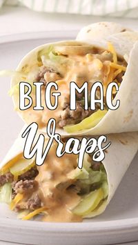 If you love the flavors of a Big Mac hamburger then you are going to love these Big Mac Wraps! All the flavors without the bun!