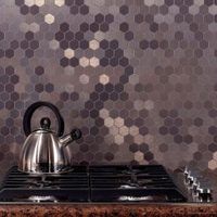 Aspect Honeycomb Matted 4 in. x 12 in. Metal Backsplash Tile in Brushed Stainless-A98-50 at The Home Depot