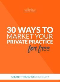 If you’re just getting your private practice off the ground, every penny counts. At this crucial time in your business, spending hundreds of dollars on advertising may just not feasible for you. Luckily, there are many ways for you to market a private practice for free. In this blog post I’ll share with you 30 ways you can market your therapy practice without costing you a cent. Check it out