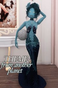 dress to impress outfit idea from another planet theme   #dresstoimpress