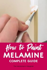 Learn how to paint melamine so it doesn't peel or scratch off! These painting tricks work great for melamine cabinets and furniture.