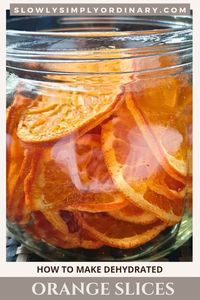 One of the things that I dehydrate regularly are orange slices. Dehydrating is a great way to preserve food. Discover and learn how to do it at home.