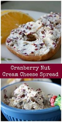 This Cranberry Nut Cream Cheese Spread is a festive addition to your breakfast or brunch this holiday season!