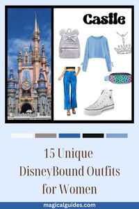 Find 15 unique Disneybound outfits for women including this Cinderella Castle outfit for Magic Kingdom.