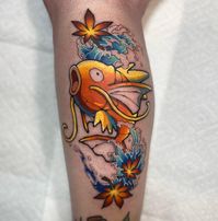 I love the water details you have in here and the movement of the magikarp - I'd love something similar for the background. I'm also not much of a background shading person and love the "sticker" look.