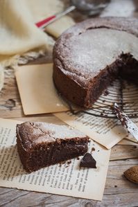 Torta caprese, gâteau au chocolat et amandes sans gluten