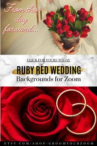 Looking for the perfect red background for your virtual wedding? Look no further! These zoom backgrounds are the perfect addition to be used by you and your online guests during the virtual wedding ceremony, reception, or photos. The photo can also be used as a printed photo backdrop. #zoombackground #zoomwedding #onlinewedding #onlineevent