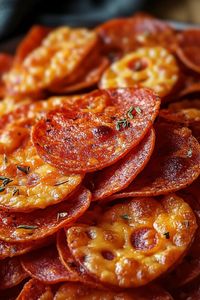 Pepperoni Cheese Crisps Recipe - MmmRecipes : Easy and Delicious Recipes