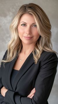 A professional headshot of a real estate agent against a neutral background, highlighting confidence and professionalism.