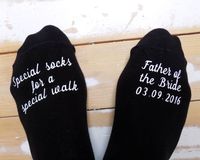 Personalised Wedding Socks - Father of the Bride - Special Walk Socks - Wedding Gift - Keepsake - Gift from Bride - Personalised Groom Socks