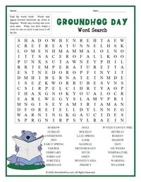 Work on this Groundhog Day word search while you watch our furry friend predict the weather for the year. This puzzle is a perfect way to celebrate or anytime during the year when learning about this holiday. Use this sheet as part of your teaching curriculum, a treat for early finishers or just for fun.