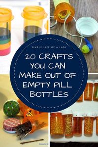 Here's how to recycle pill bottles and use as organizers for the small stuff in the home!