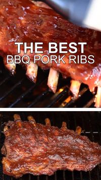 A slow-cooked, delicious, tender slab of BBQ pork ribs that are the embodiment of Summer! Even better, they are an easy BBQ pork spare ribs recipe to make on a smoker or in the oven. Pin it to your BBQ BOARD to save it for later!