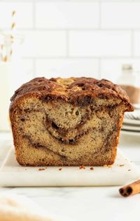 Cinnamon Swirled Banana Bread by The BakerMama