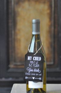 Teacher Wine Gift; My Child Might be the Reason you Drink {Printable} Wine Tag