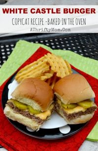 WHITE CASTLE BURGER COPYCAT RECIPE