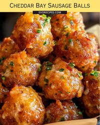 These Cheddar Bay Sausage Balls are a delicious, cheesy twist on the classic sausage ball. Made with Cheddar Bay biscuit mix, savory sausage, and melted cheddar, these bite-sized treats are perfect for parties, game day, or a tasty snack any time. Easy to make and packed with flavor, these sausage balls are sure to be a hit