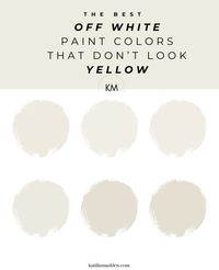 Off white paint colors are notoriously tricky, because they tend to look different in different settings (all paint colors can be are chameleons, but especially shades of white). You might think you found a gorgeous off white paint when you’re standing under the fluorescent lights of the hardware store, but then when you get home...