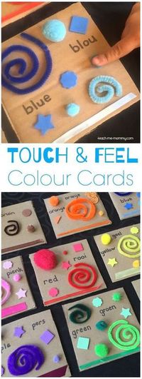 Touch & feel colours, multi sensory learning for kids!