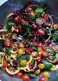 Tomato and roasted lemon salad