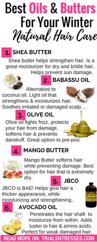 best oils and butters for winter natural hair care